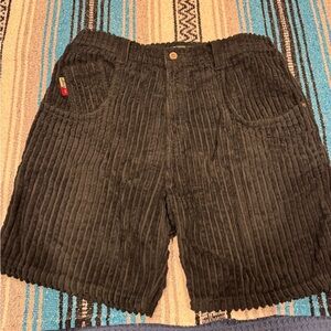 Men's Black Corduroy Shorts